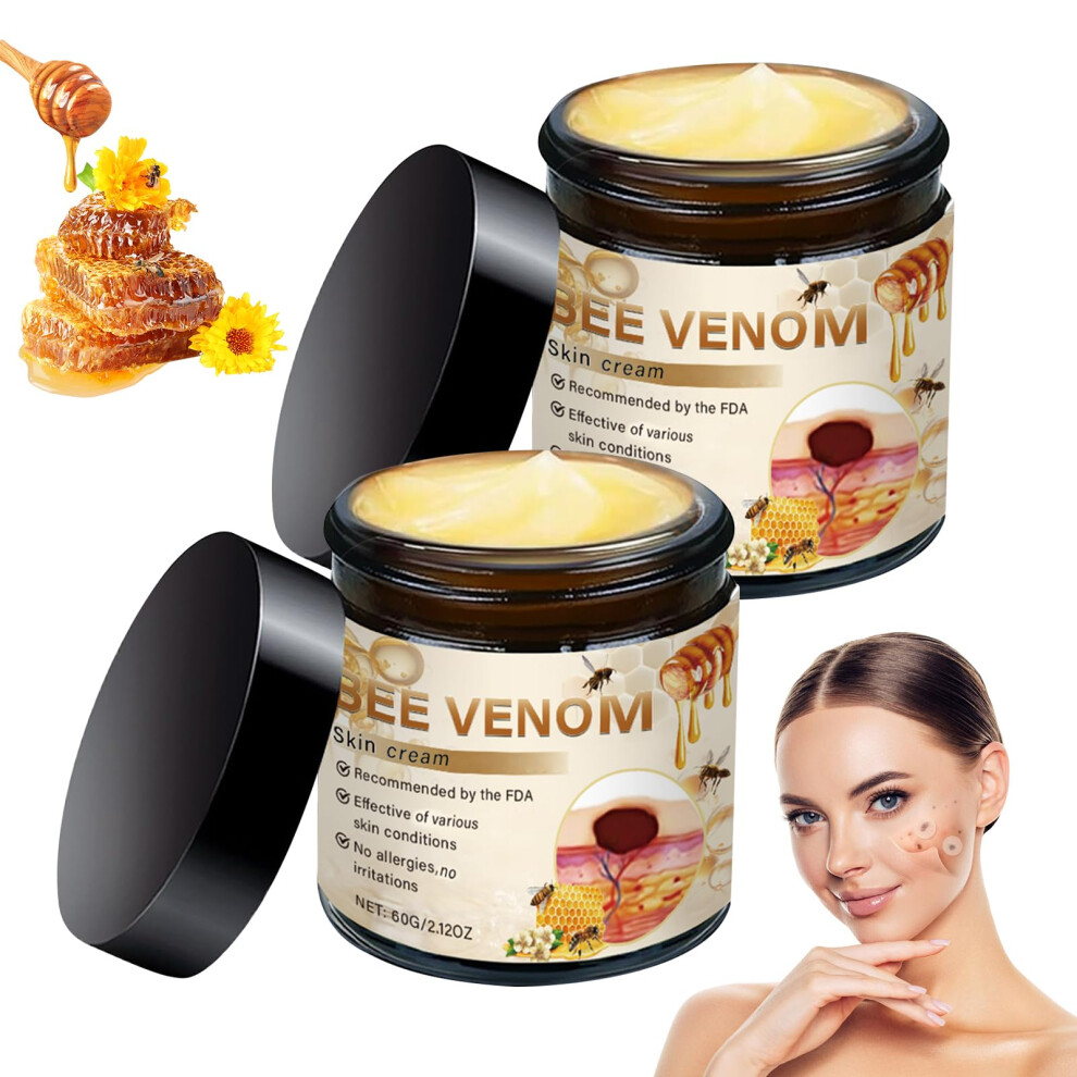 Cream Bee Venom 2Pcs Antiblemish Face Moisturizer Reduces Skin Blemishes