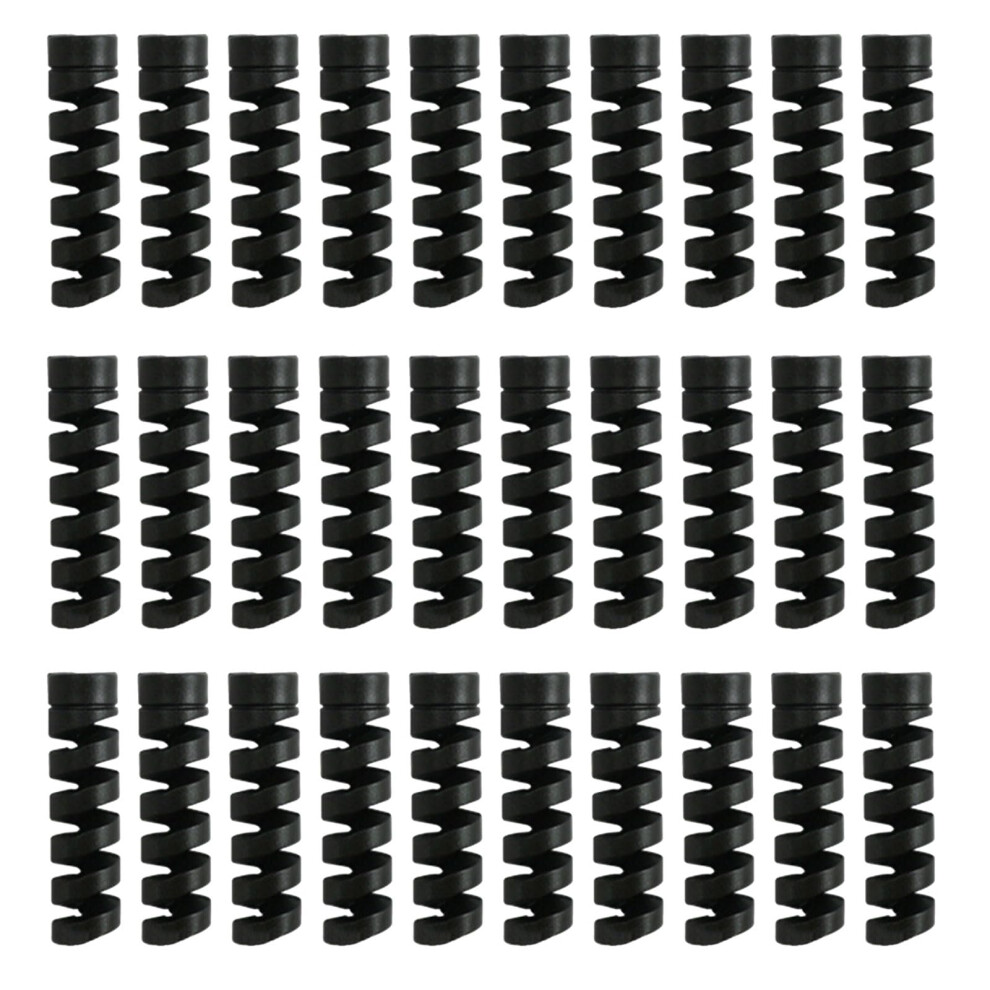 30Pcs Silicone Spiral Cable Protector With Flexible Bend Protection Multicolor Charging Cable Saver 9099447262448