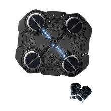Music Boxing Machine Electronic Boxing Trainer For Kickboxing Fitness Karate Black
