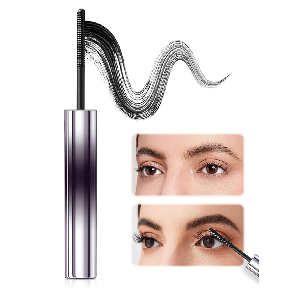 Black Waterproof Volumizing Mascara With 3D Curling Volume And Clump Longlasting Wear
