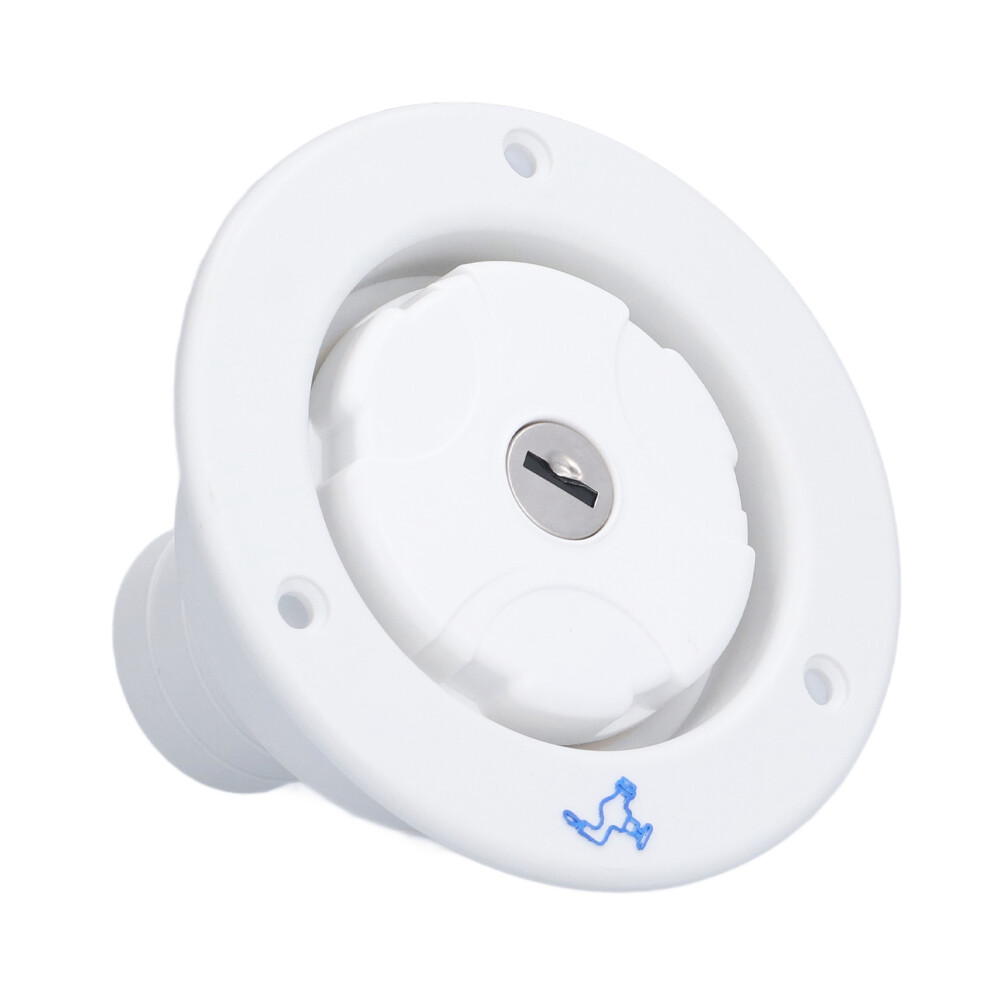 Water Fill Inlet With Key Lock Pp For Rv Motorhome Trailer 78Mm White 6951382368704