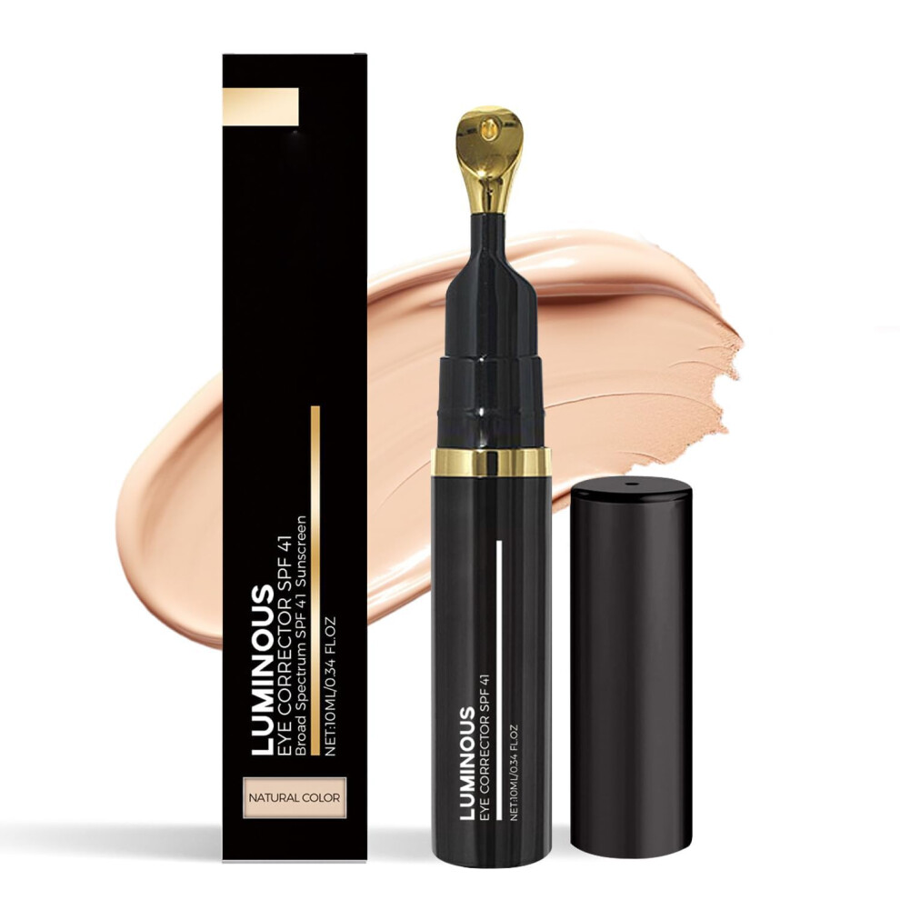 Under Eye Concealer with SPF 41, Peach Color Corrector for Dark Circles, Natural Tint Cream