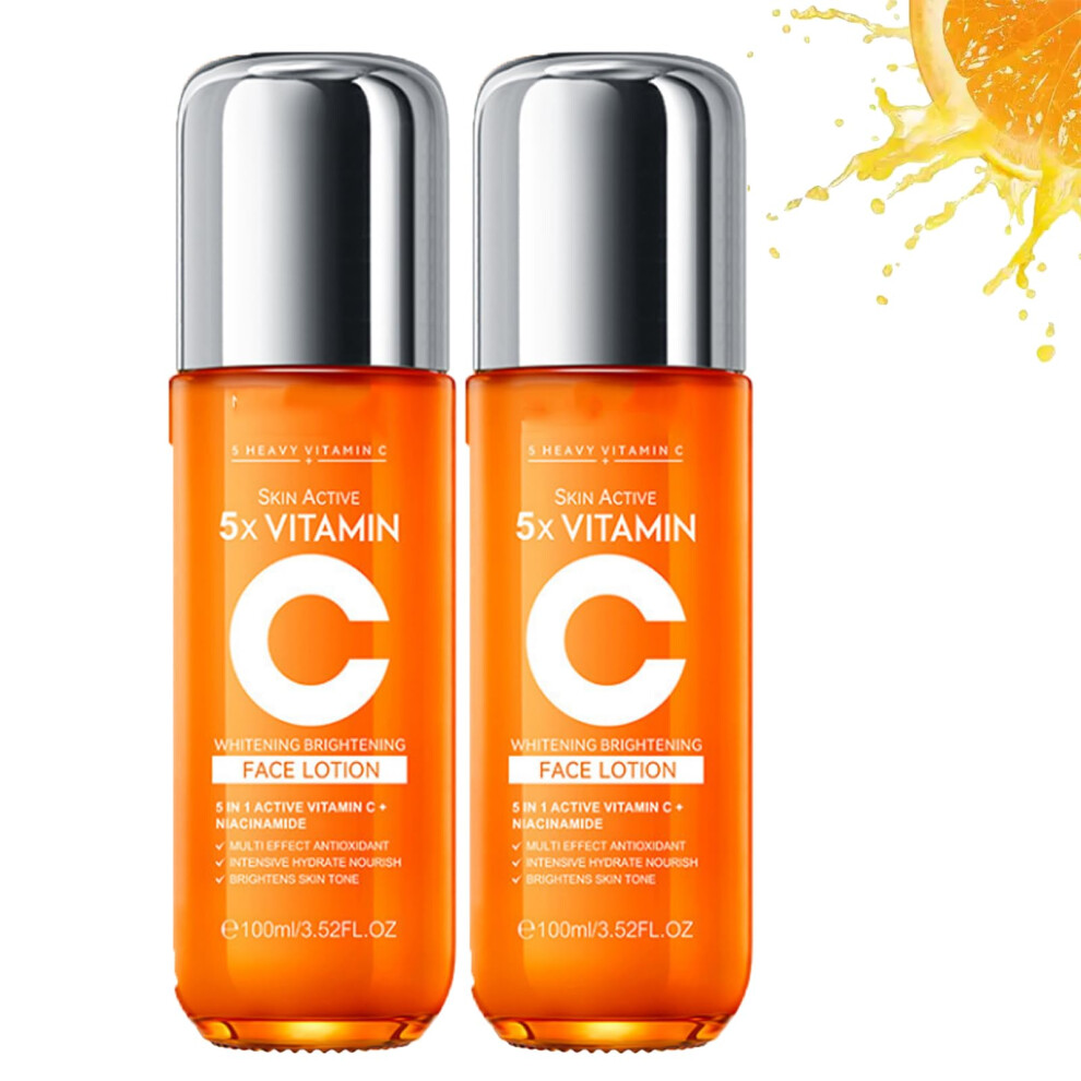 5X Vitamin C Facial Toner 130ml with Deep Hydration and AntiAging Support Korean Skincare 2pcs