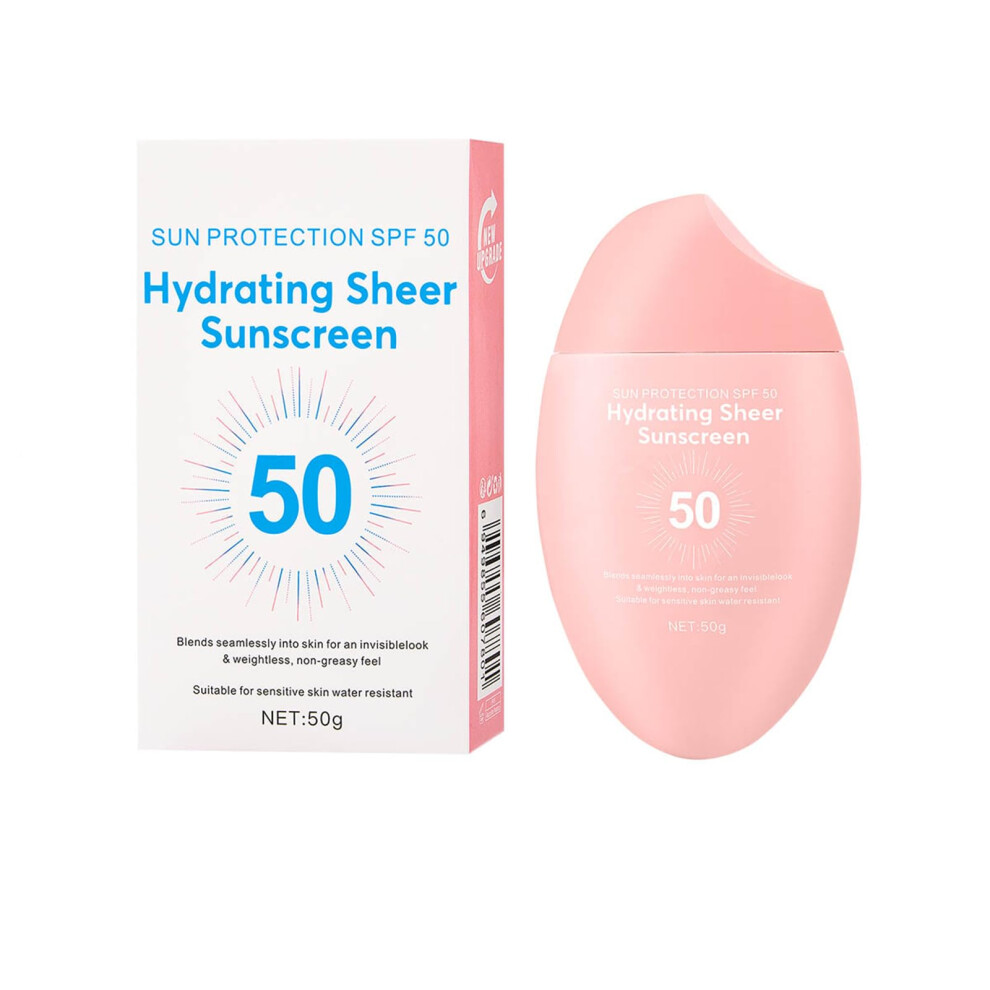 SPF50+ Broad Spectrum Sunscreen UVA UVB Protection, Lightweight Moisturizing Sunblock for Outdoor Use