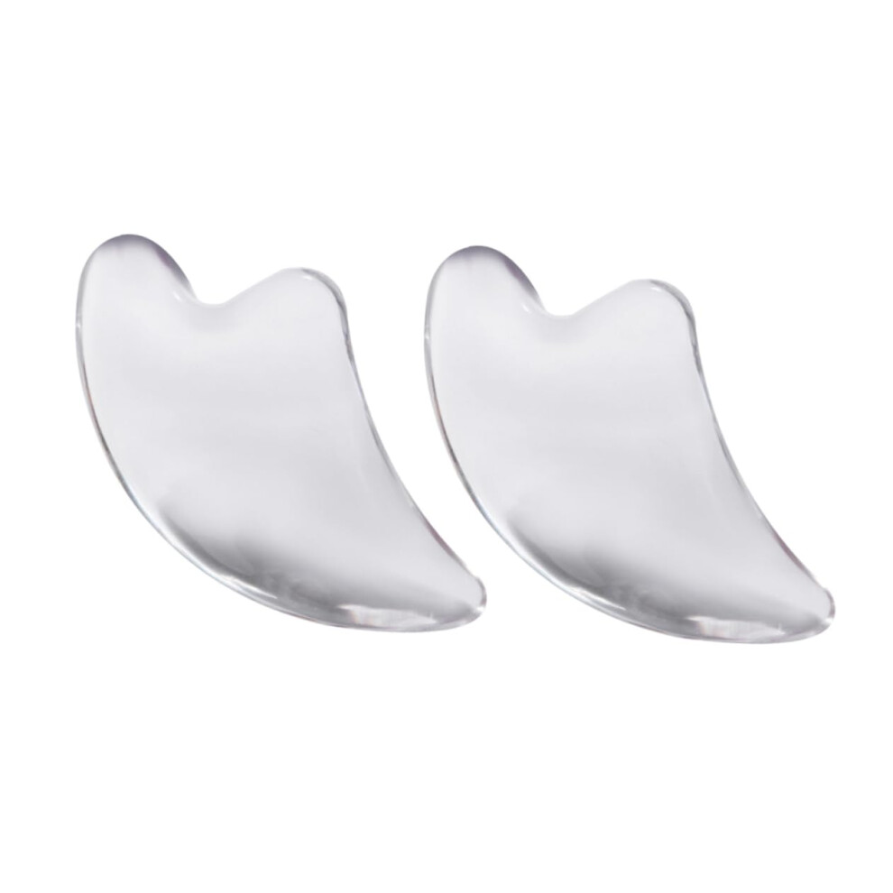 Gua Sha Facial Massage Tool Set Transparent Resin Board for Face and Neck Skin Tension Relief
