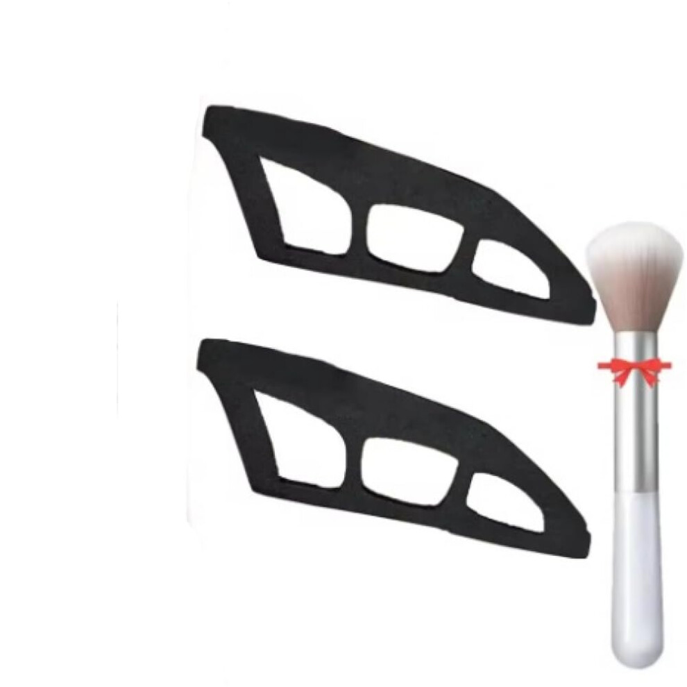 Eyeshadow Stencil with Brush, Reusable Template for Precise Symmetrical Eye Makeup (2PCS)