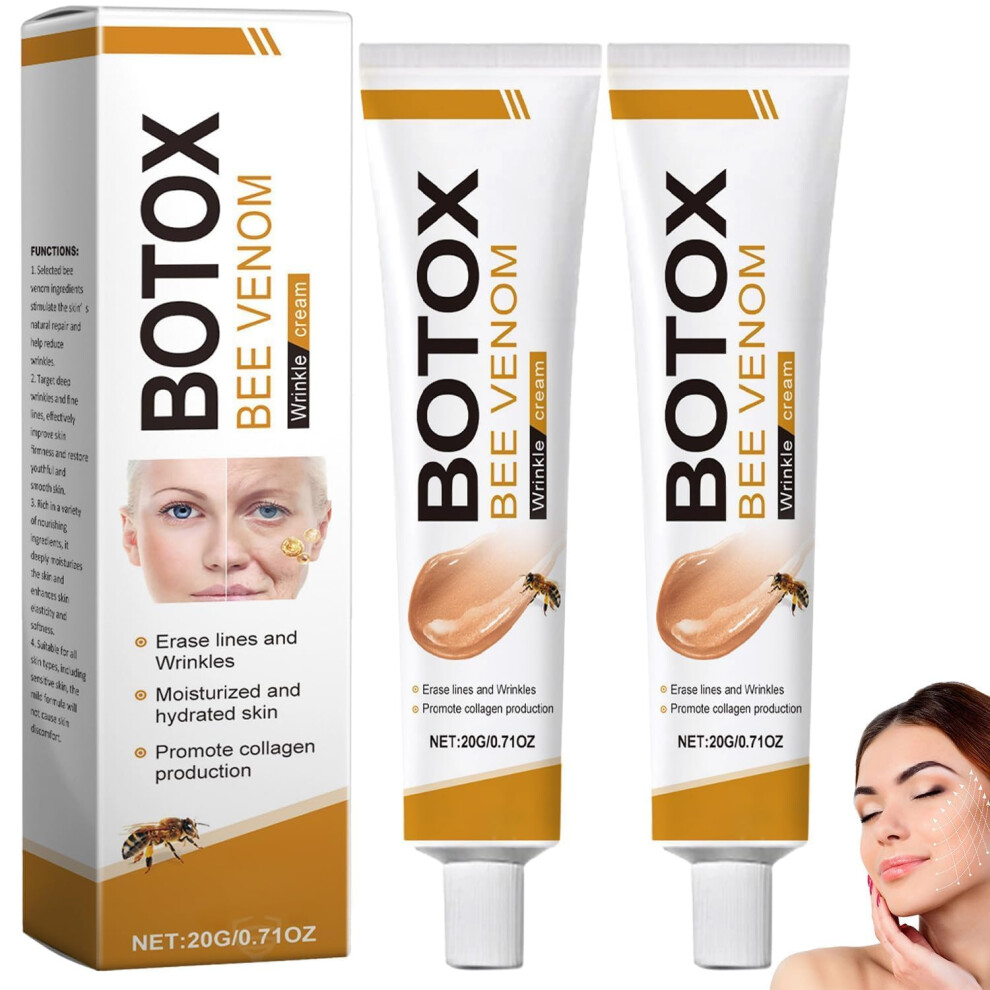 Cream 2Pcs Bee Venom Face Anti Aging Wrinkle Reduction Skin Firming And Deep Hydration