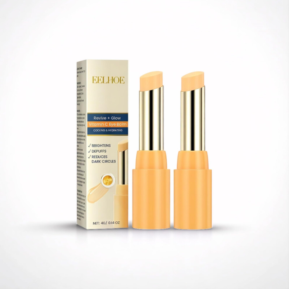 Eye Balm with Vitamin C and Hyaluronic Acid for Dark Circles Puffiness and Fine Lines Brightening Hydration