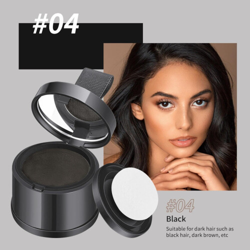 Root Touch Up Powder Black for Instant Root Coverage and Natural Hairline Blending 1