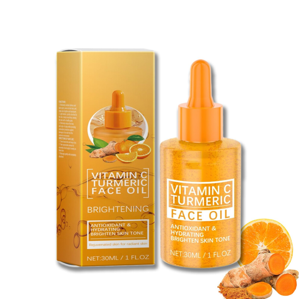 Vitamin C Turmeric Face Oil Brightening Antioxidant for AntiAging Dry Mature Skin Hydration