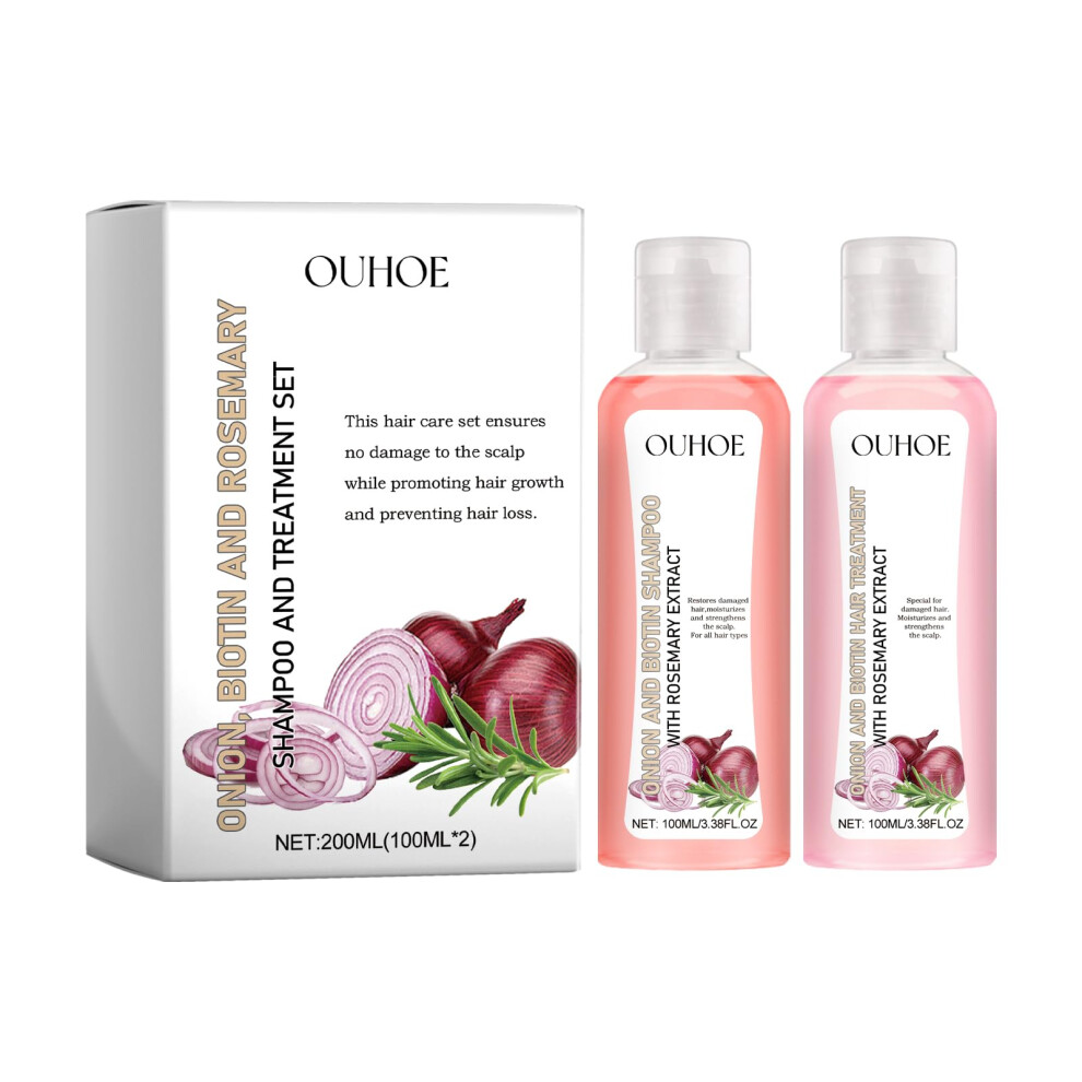 Rosemary and Biotin Shampoo and Conditioner for Hair Growth and Breakage Reduction with Onion Extract