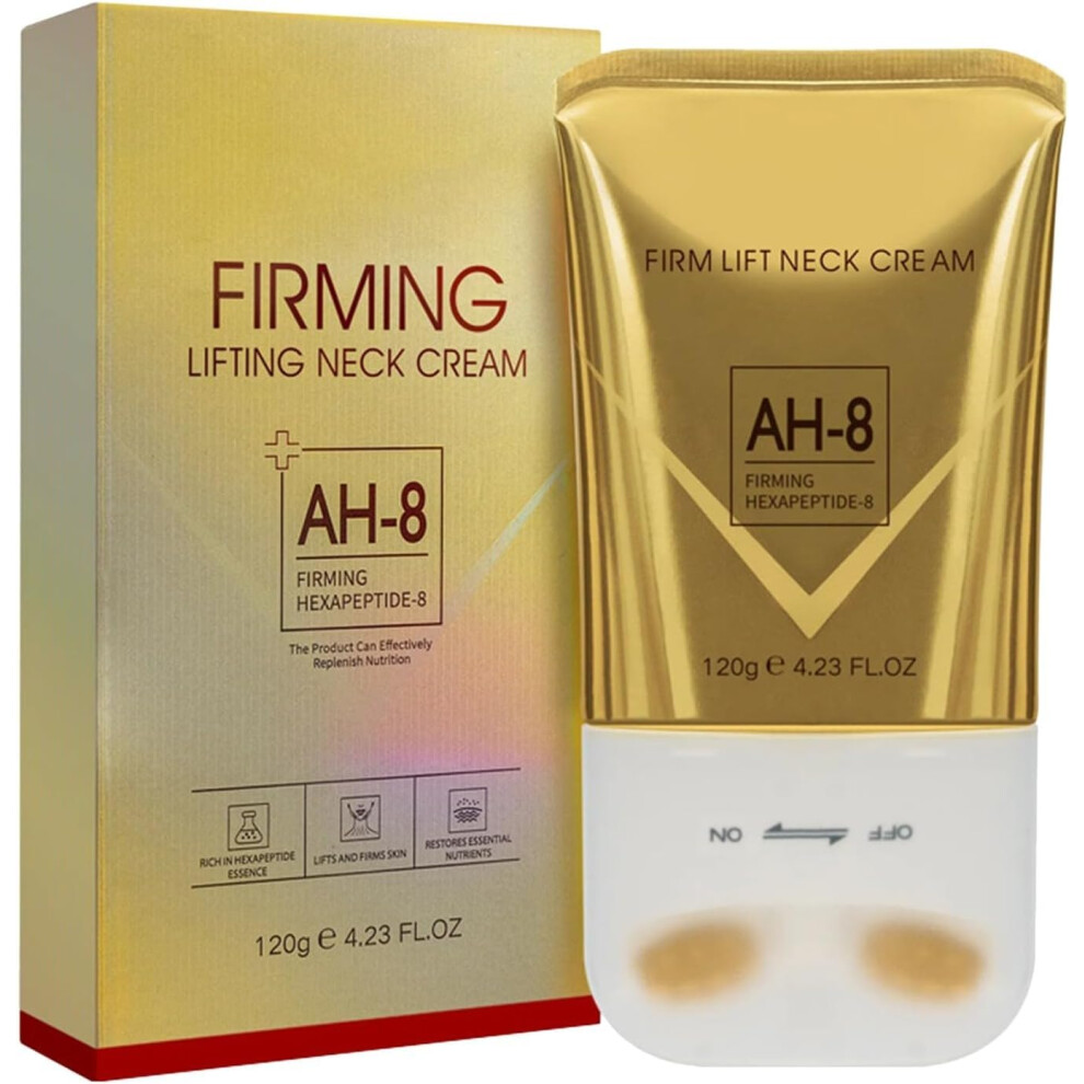 Cream Neck Firming With Peptide And Hyaluronic Acid For Neck And Dã©Colletage Tightening, Cooling Dual Roller