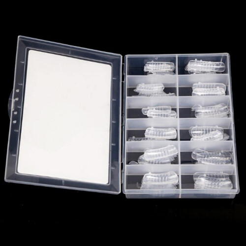 2x120 Clear Nail Extension Forms with Precision Scale for Acrylic Gel Full Coverage Tips 1