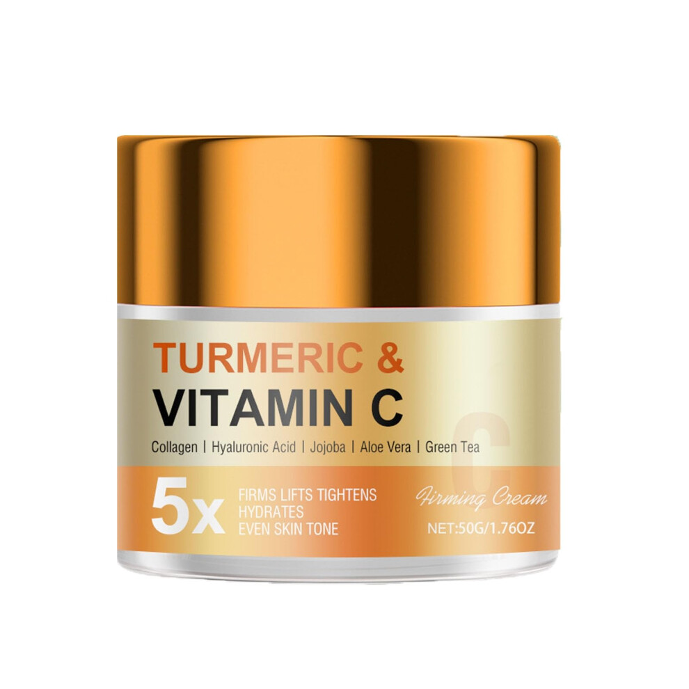 Cream Turmeric Vitamin C Face Anti Aging Moisturizer With Collagen Boost And Hyaluronic Acid