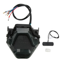 Innebygde blinklys med LED-baklys for motorsykler, supersterkt tre-i-ett-design, slitesterkt, vanntett bakbremselys med sekvensiell LED-plugg