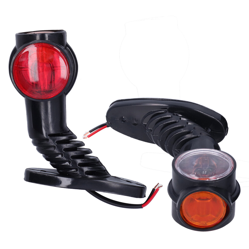 Truck Trailer Marker Lights 2 Pack High Visibility Led Side Markers Water Resistant Durable Construction Fast Heat Dissipation And Amber/Red 9138057036602