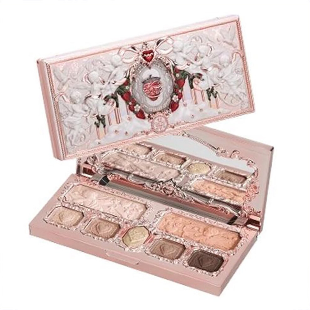 Strawberry Cupid C02 Face Palette with Blush Eyeshadow Highlighter Bronzer, AllinOne