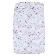 Breathable Minky Baby Blanket For Newborns, Double Layer Design Skin Friendly Fabric Floral Print Bright Colors Warm In Cold Weather Comfortable Baby