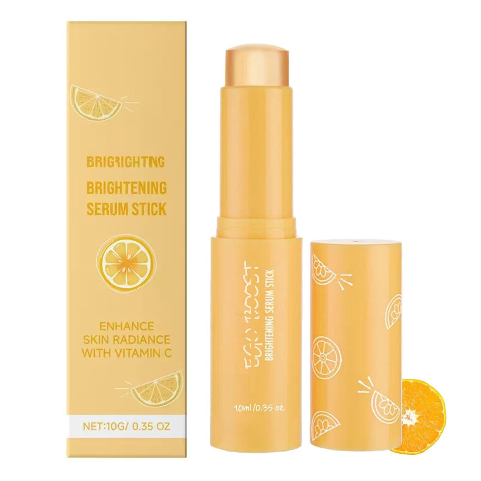 Brightening Serum Stick with Vitamin C and Hyaluronic Acid, Hydrating Face Balm for Even Skin Tone