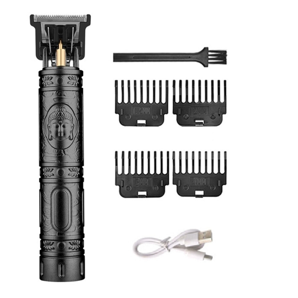 Black Hair Clippers And Beard Trimmer For Men Usb Rechargeable Precise Cutting