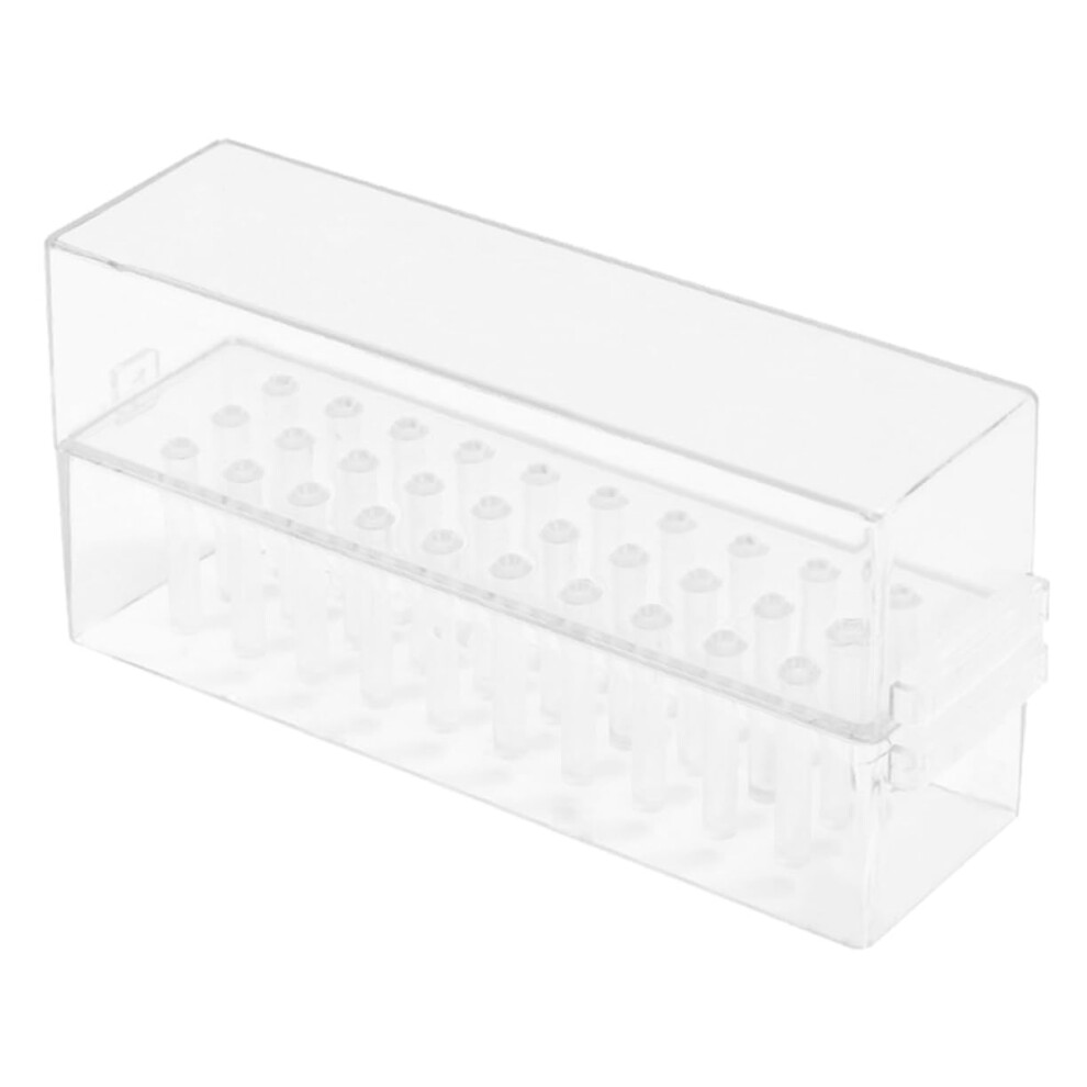 Nail Drill Bit Holder Clear Slot Dustproof Organizer Transparent Storage Case for Manicure Tools