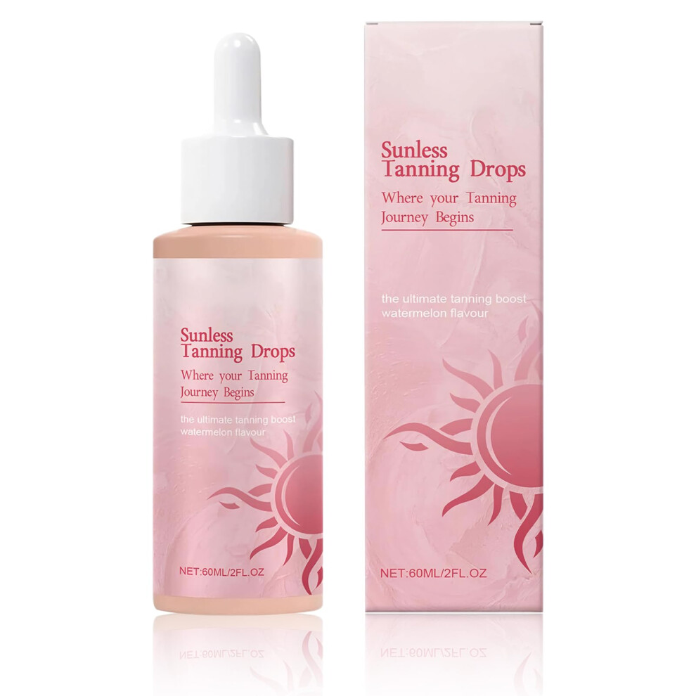 Sunless Tanning Drops Drinkable Oral Supplement for Gradual Natural Glow and Hydrated Skin 1pc