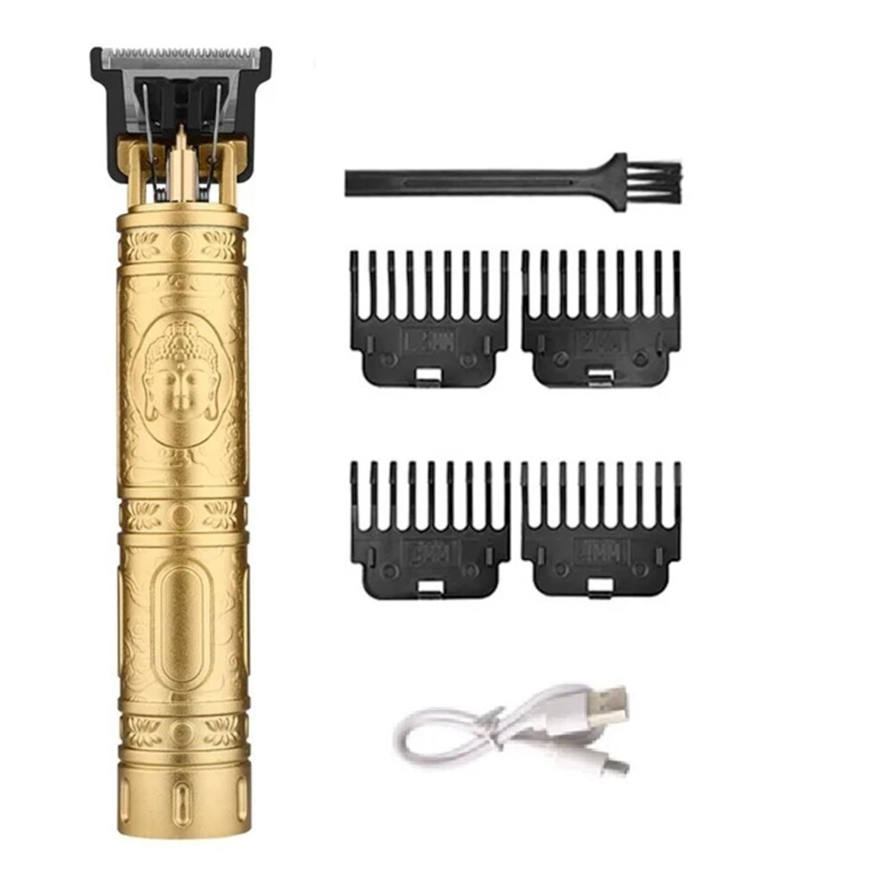 Gold Professional Cordless Hair Clipper For Men Vintage T9 Electric Hair Trimmer