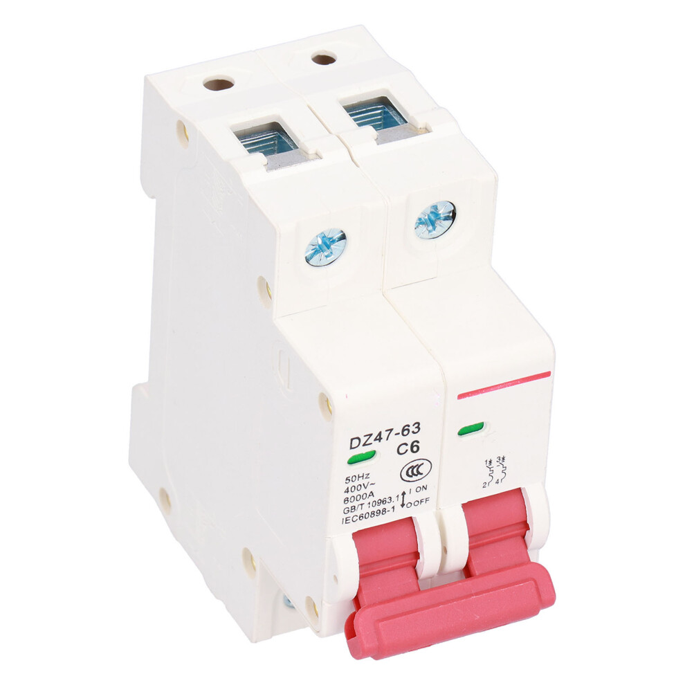 Dz47-63 2P Mini Circuit Breaker 6A, Visual Window, 400V 3651382370754