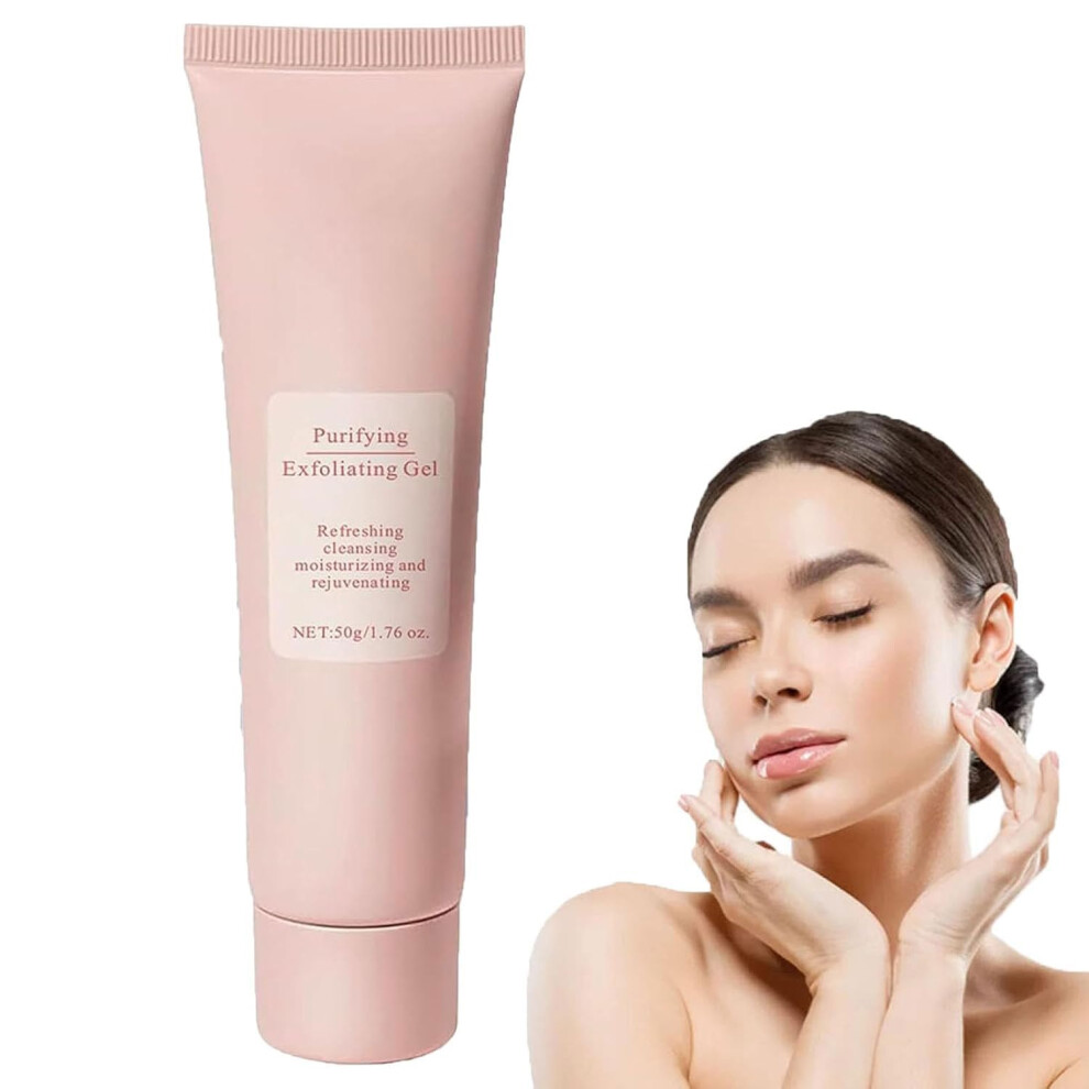 Exfoliating Gel with Purifying Enzymes for Face and Body, Gentle Facial Scrub for Deep Pore Care