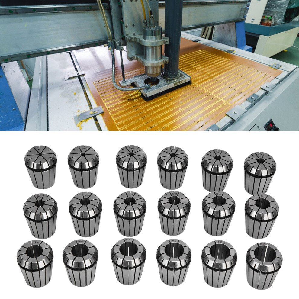18Pcs Er32 Spring Collet Set For Cnc Milling & Engraving, 3-20Mm 8131382370770
