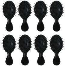 Mini Travel Hair Brush Set with Foldable Detangling Brushes for Bridesmaids and Party Favors Black