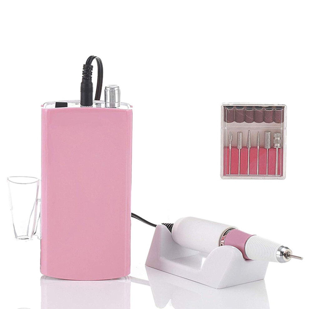 Electric Nail Drill 35000RPM Rechargeable Cordless for Acrylic Gel Nails Manicure Pedicure