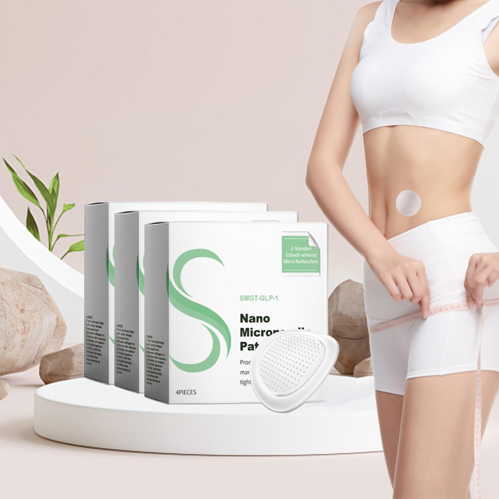 Microneedle Patch with Hyaluronic Acid for Deep Hydration and Collagen Renewal, 4 Pieces