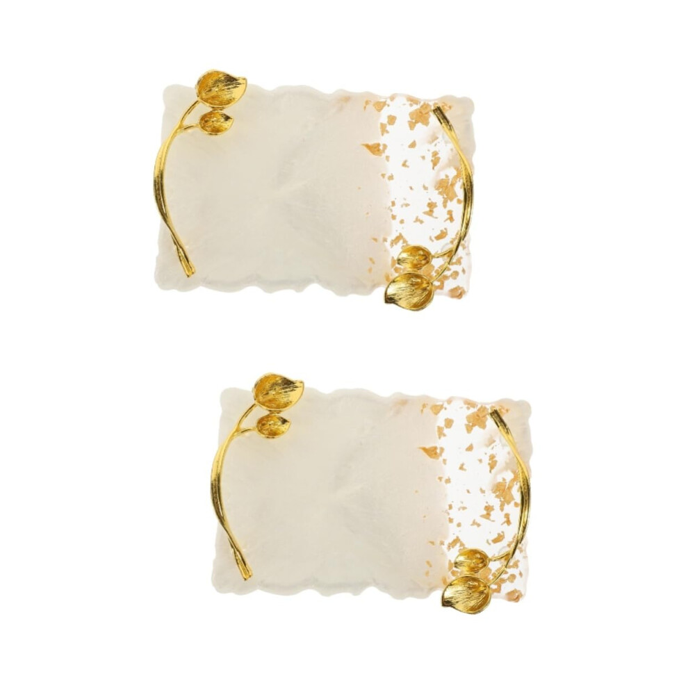 2pcs White Resin Nail Palette and Gel Polish Holder for Mess Mixing and Swatch Display