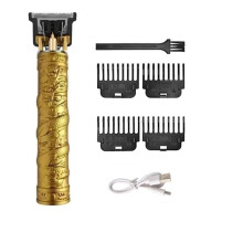Professional Hair Clipper for Men Vintage T9 Beard Trimmer with Constant Speed Motor Gold Dragon B