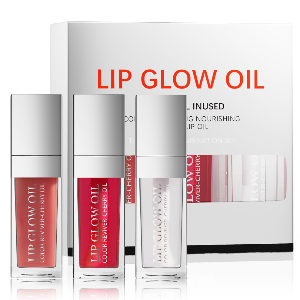 Lip Gloss Set with Hydrating NonSticky Lip Plumper and Tinted Balm for LongLasting Shine