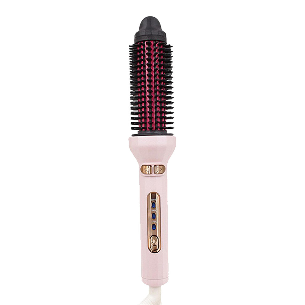 Pink Automatic Curling Iron With Ptc Heating, Antiscald Rotating Wand For Fast Styling,
