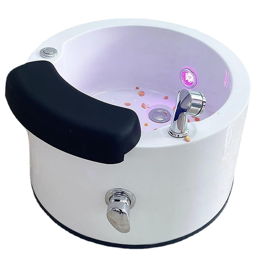 White Foot Spa Bath With Heat Therapy, Jets And Lights, Pedicure Foot Spa For Home Relaxation