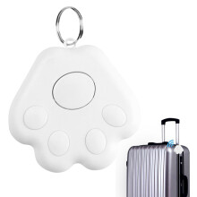 Dog GPS Tracker Waterproof Cat Claw Shape White No Monthly Fee App Locator Portable Pet Tracking Device