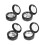 8 Pcs Empty Makeup Containers Compact Refillable Eyeshadow Palette Round Travel Cosmetic Pots 5