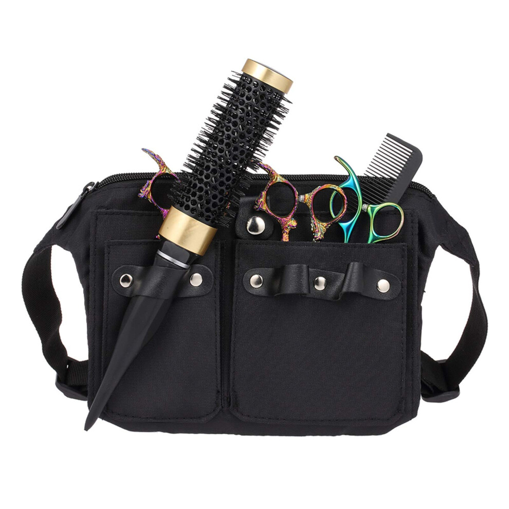 Unisex Hairdressing Scissor Holster With Large Capacity, Waist Shoulder Belt Tool Pouch For Salon Stylists