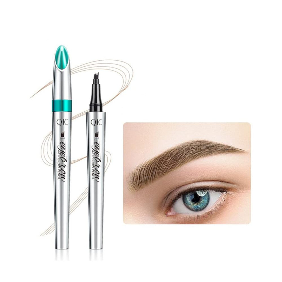 Brown Waterproof Eyebrow Pencil Light With Fourpoint Tip, Longlasting Sweatproof Natural Brows