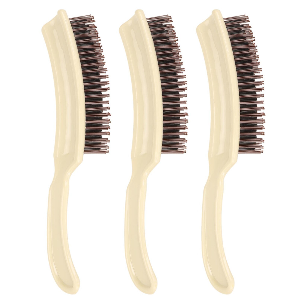 Unisex 3Pcs Hairdressing Styling Comb Set With Ergonomic Grip And Gentle Teeth For Curly Hair Detangling