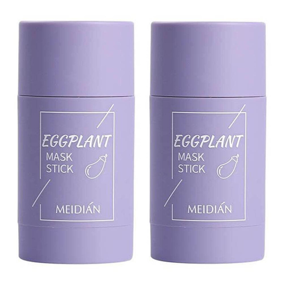 Eggplant Clay Mask Stick Blackhead Remover, Deep Pore Cleansing Oil Control For All Skin Types 2Pcs