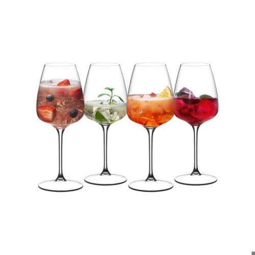 RIEDEL Bicchieri da cocktail - RIEDEL - Set Summer Drinks - 4 pezzi - Cristallo - Trasparente