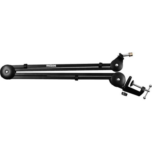 Supporto per microfono a treppiede - Mozos SB36 - metallo nero - braccio 53+56 cm - bloccaggio automatico 1