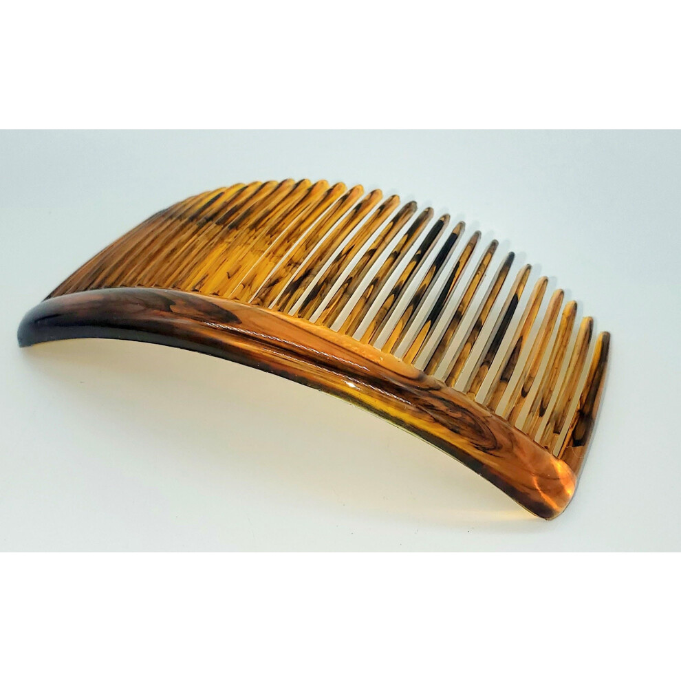 Tortoise Shell Side Hair Comb with Curved ScalpâHugging Shape for Secure Updos and All Hair Types