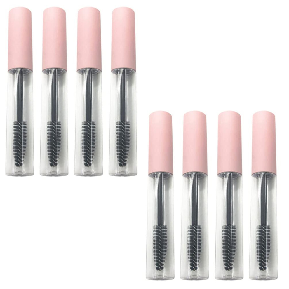 Pink Empty Mascara Tube With Eyelash Brush 10Ml Refillable Cosmetic Container For Eyebrow Eyelash 5Pcs