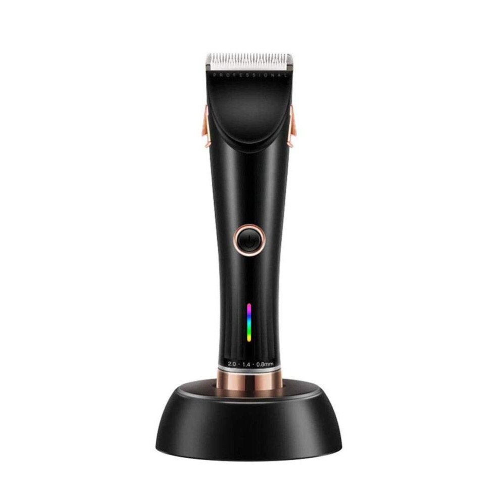 Black Hair Clippers For Men With Precise Ceramic Blade, Cordless Hair Trimmer Kit With Guide Combs