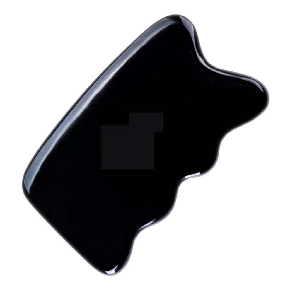 Gua Sha Facial Massage Tool Natural Bian Stone AntiAging Face and Neck Sculptor 10cm